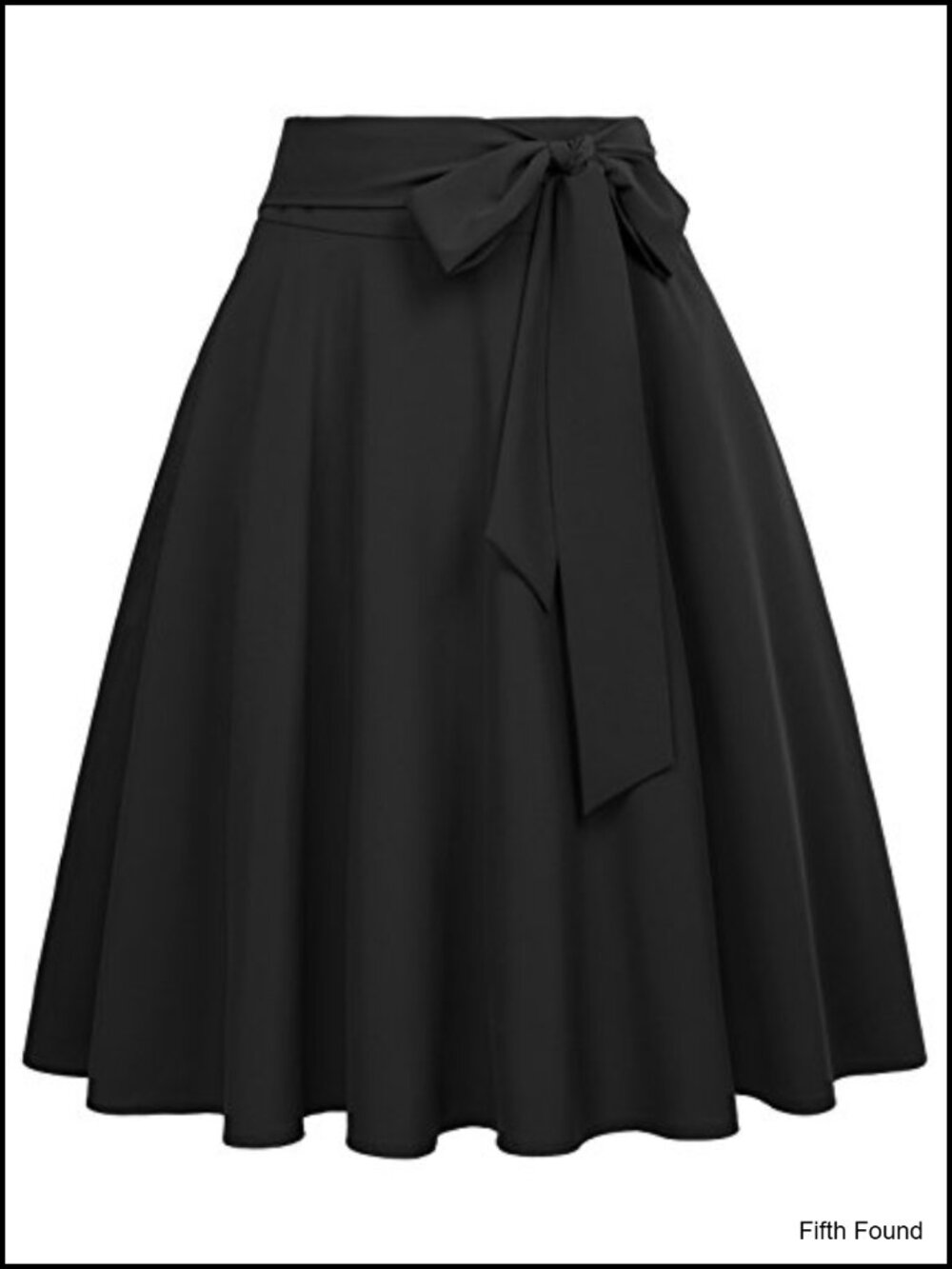 High Waisted A-Line Midi Skirt with Pockets Flowy Summer Casual